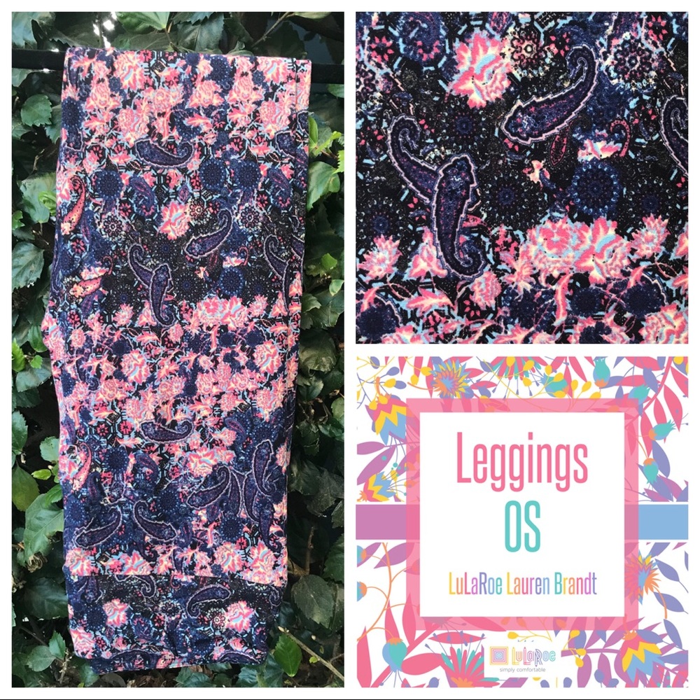 NEW LuLaRoe OS Paisley Floral Leggings